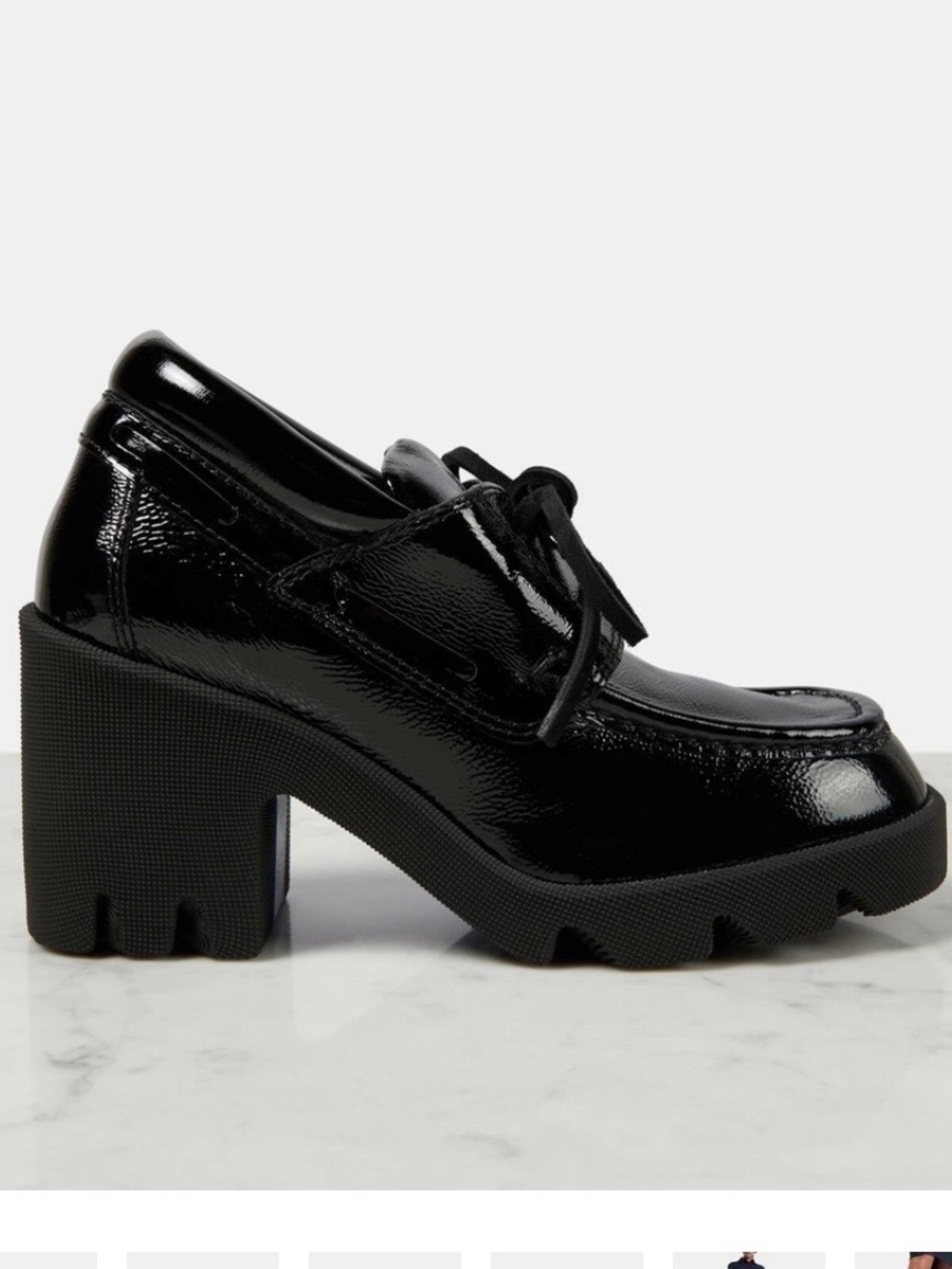 Burberry Black Patent Leather Platform loafer EU 38 US 7.5